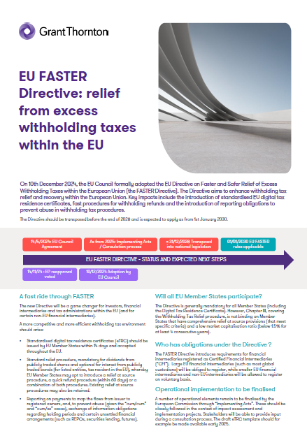 EU FASTER Directive